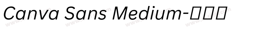 Canva Sans Medium字体转换